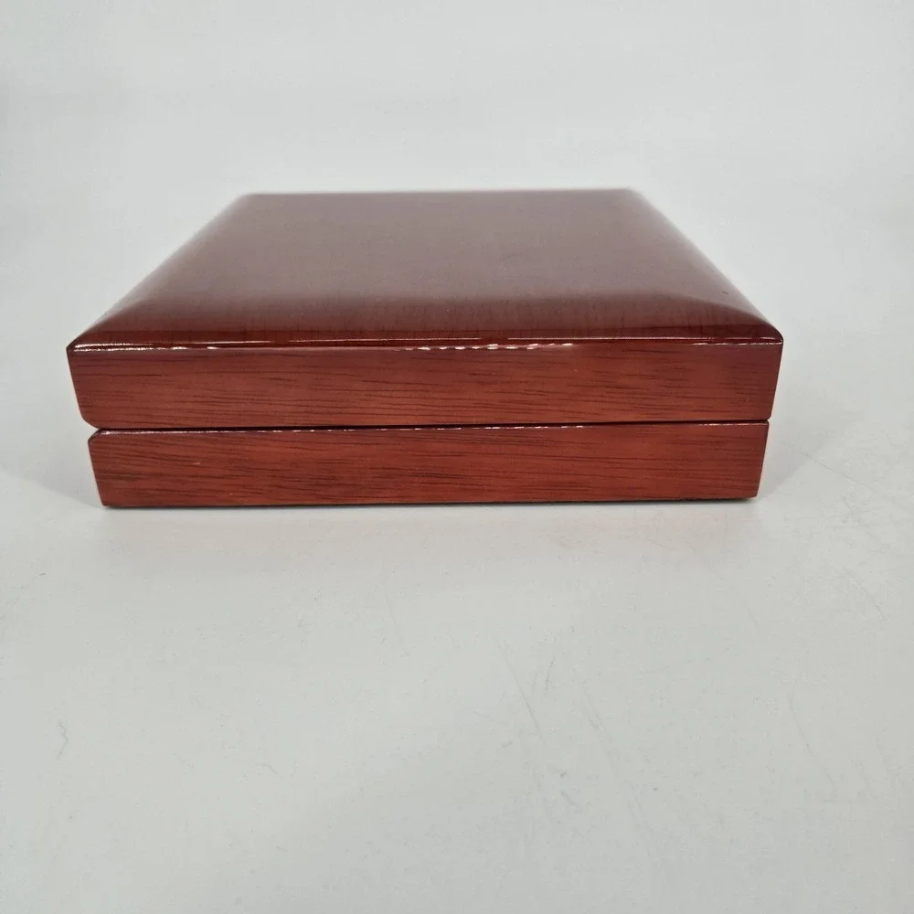 New Gemporia Coloured Rocks Mink Mushroom Lidded Stacker Jewelry Box Tray COA